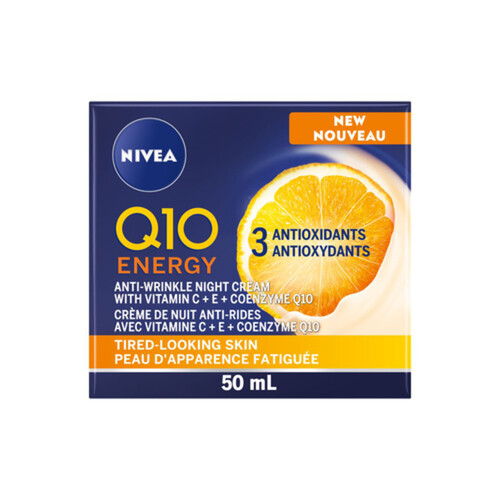 Nivea Anti Oxidants Q10 Energy Anti-Wrinkle  Night Cream  With Vitamin C-E 50 mL