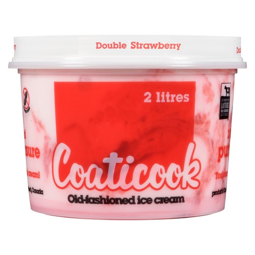 Coaticook Gluten-Free Ice Cream Old Fashioned Double Strawberry 2 L
