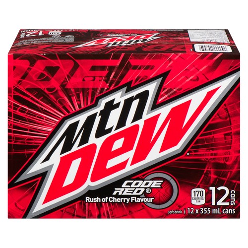 Mountain Dew Soda Code Red Cherry 12 x 355 ml