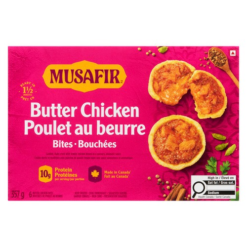 Musafir Frozen Chicken Bites Butter Chicken 357 g