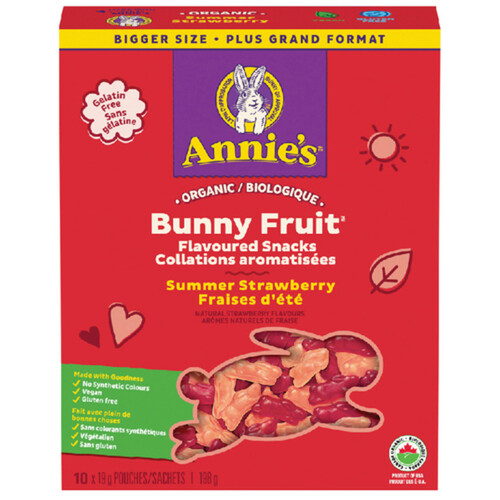 Annie's Organic Bunny Fruit Snacks Strawberry 198 g