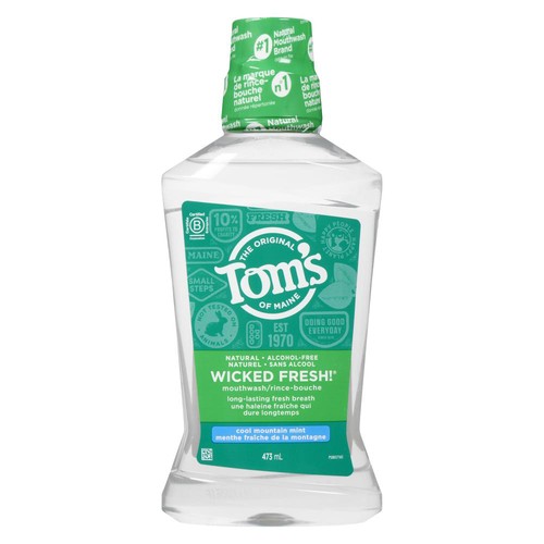 Tom's Of Maine Mouthwash Wicked Fresh Cool Mountain Mint 473 ml