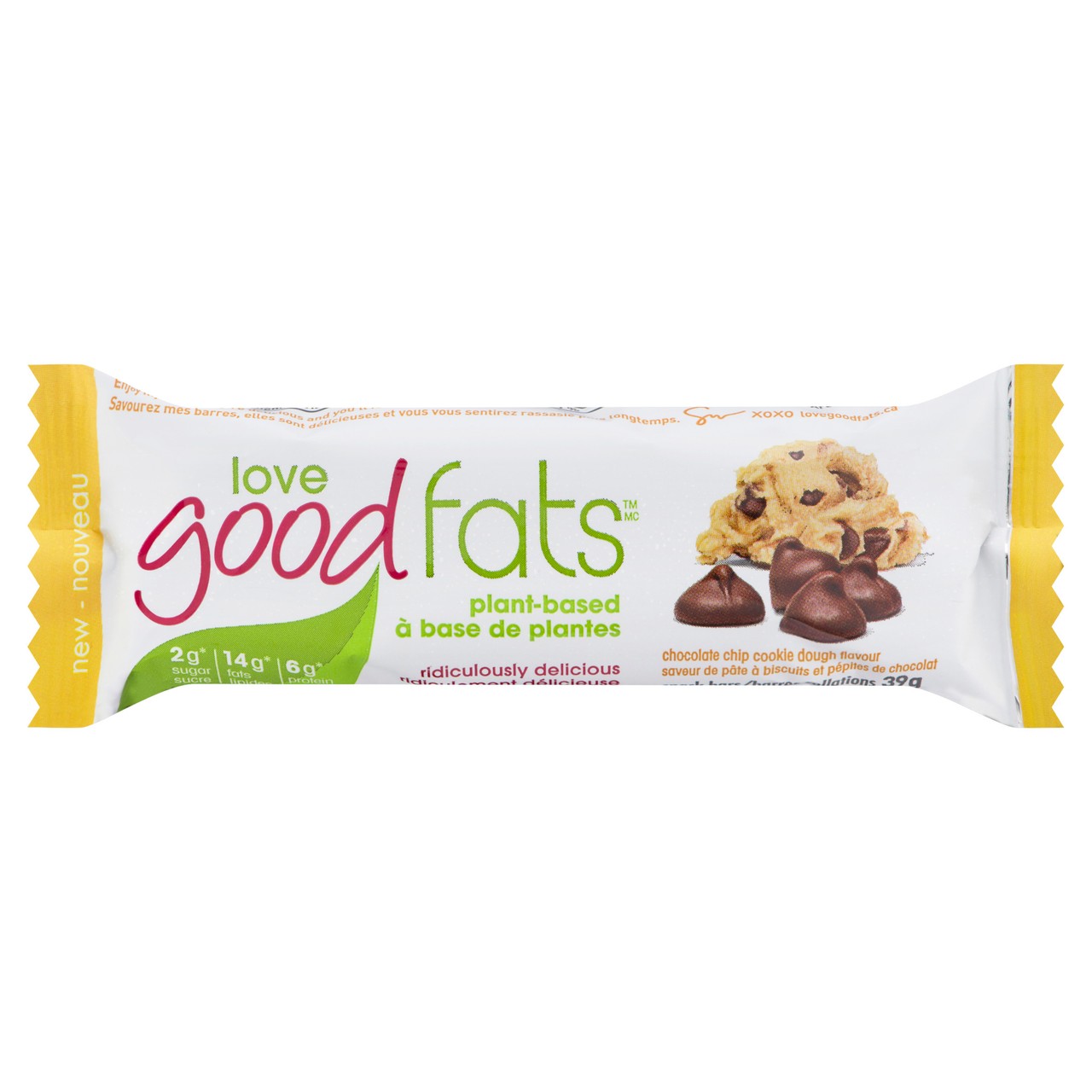 Love Good Fats Plant-Based Bar Chocolate Chip Cookie Dough 39 g - Voilà ...