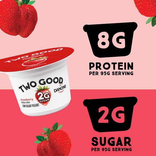 Two Good Low Sugar Yogurt Strawberry 4 x 95 g