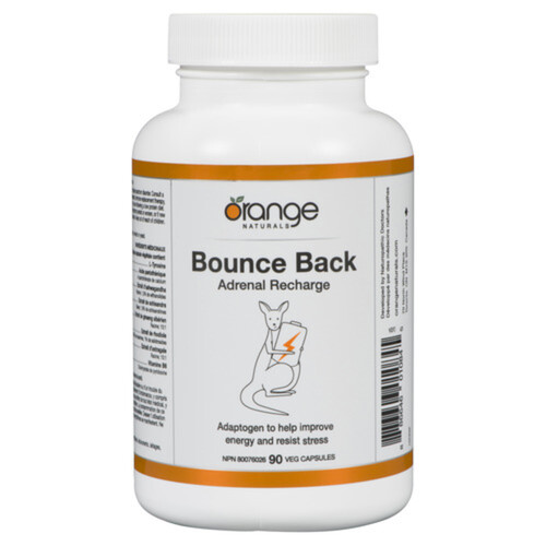 Orange Naturals Vitamins Bounce Back Adrenal Recharge 90 Vegetable Capsules