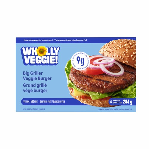 Wholly Veggie Frozen Veggie Burgers Spicy Black bean 284 g