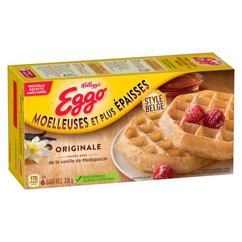 Kellogg's Eggo Frozen Waffles Thick & Fluffy Original 6 Counts 330 g