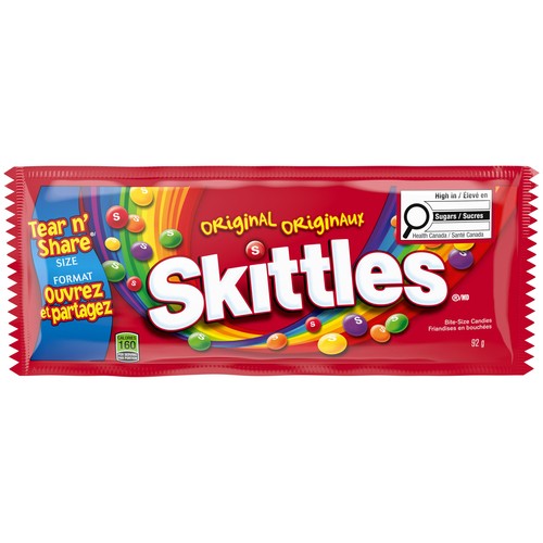 Skittles Original Chewy Candy Full Size Bag 92 g