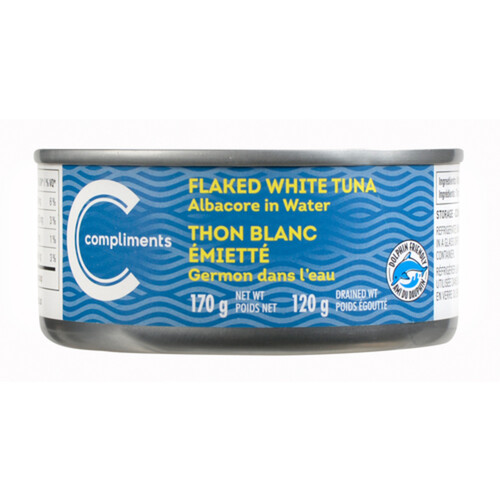 Compliments Flaked White Tuna Albacore In Water 170 g