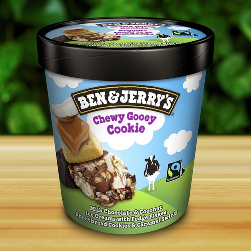 Ben & Jerry's Ice Cream Chewy Gooey Cookie 473 ml