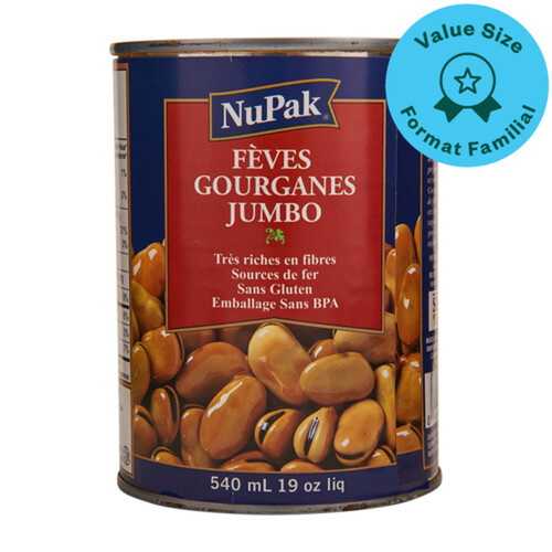 NuPak Gluten-Free Fava Beans Jumbo 540 ml