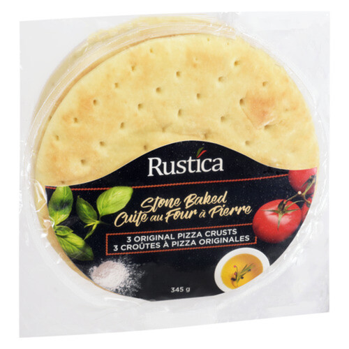 Rustica Pizza Crusts Stone Baked Original 3 Pack 7-Inch 345 g