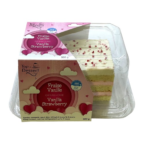 Top Dessert Valentine Bar Cake Strawberry 500 g (frozen)