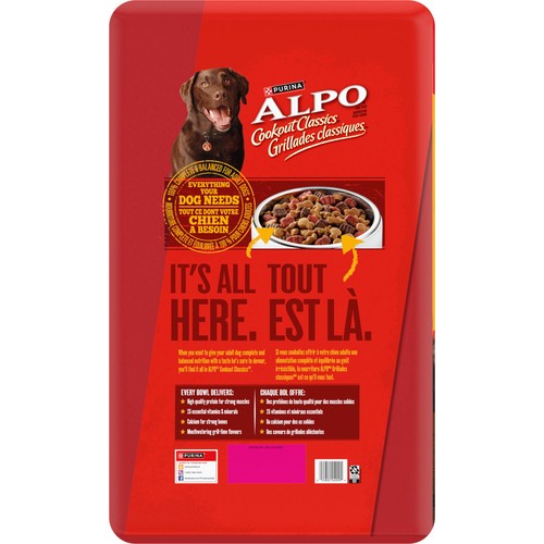 Alpo Dry Dog Food Cookout Classics Pork Beef Chicken & Veggie 16 kg