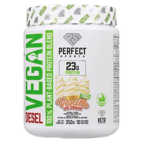 Perfect Sports Protein Powder Diesel Vegan Vanilla Ice Dream 350 g