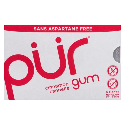 Pur Gum Sugar-Free Chewing Gum Cinnamon 9 Pieces 12.6 g