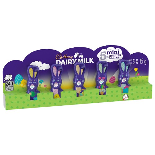 Cadbury Dairy Milk Hollow Mini Easter Bunnies Easter Chocolate 75 g