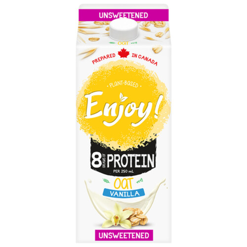 Enjoy! Unsweetened Plant-Based Oat Beverage Vanilla 1.75 L