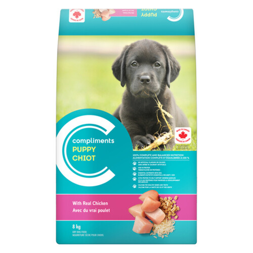 Compliments Dry Dog Food Puppy With Real Chicken 8 kg