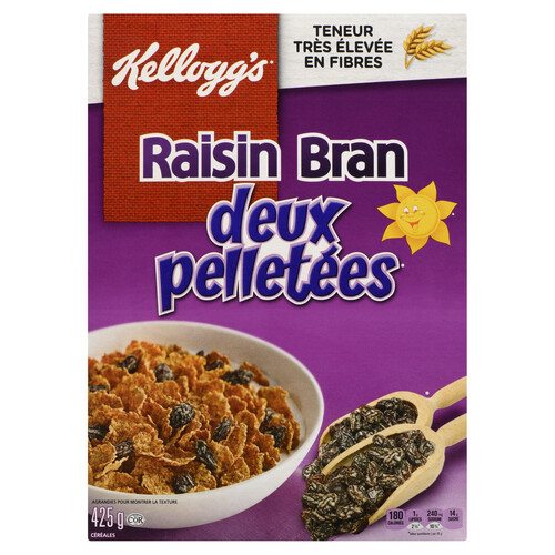 Kellogg's Two Scoops Cereal Raisin Bran 425 g