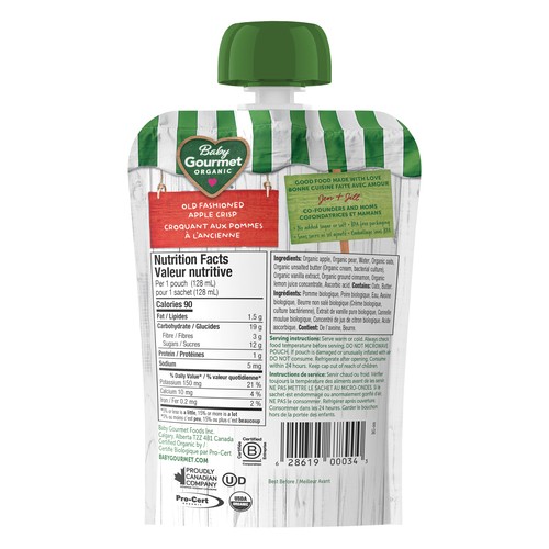 Baby Gourmet Organic Puree Old Fashioned Apple Crisp 128 ml