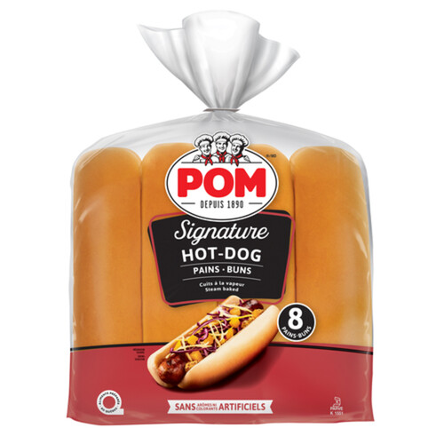 POM Hot Dog Rolls Steamed Ultra Moist 8 Count