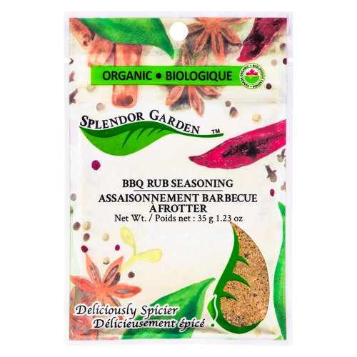 Splendor Garden Organic Rub Seasoning BBQ 35 g