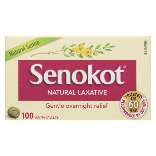 Senokot Natural Laxative Senna Tablet 100 Count