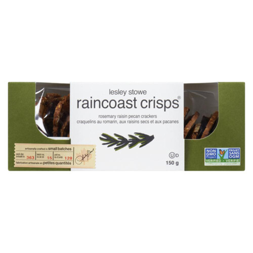 Lesley Stowe's Raincoast Crisps Rosemary Raisin & Pecan 150 g