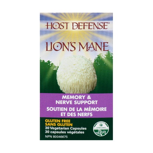 Host Defense Supplement Lions Mane Memory Nerve 30 EA