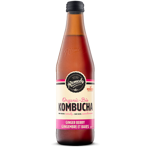 Remedy Organic Kombucha Ginger Berry 330 ml (bottle)