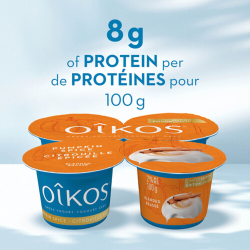 Oikos Greek 2% Yogurt Pumpkin Spice Limited Edition 4 x 100 g