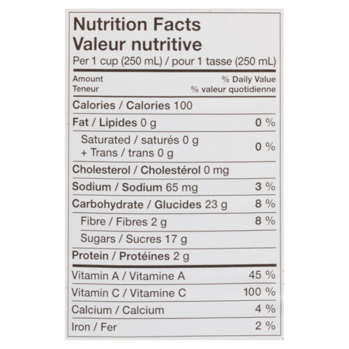 Sensations 100% Carrot & Mango Juice 1.65 L