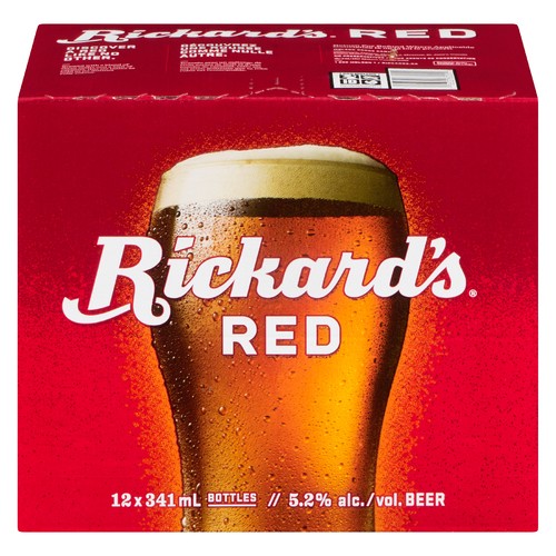 Rickard's Red Beer 5.2% Alcohol 12 x 341 ml (bottles)