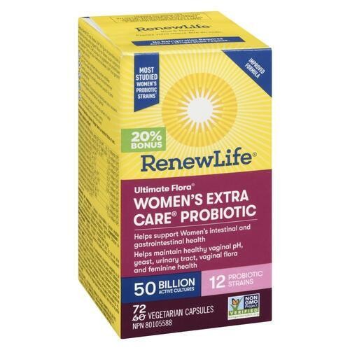 Renew Life Women's Extra Care Probiotics Ultimate Flora 72 Count