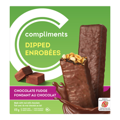 Compliments Dipped Granola Bars Chocolate Fudge 172 g