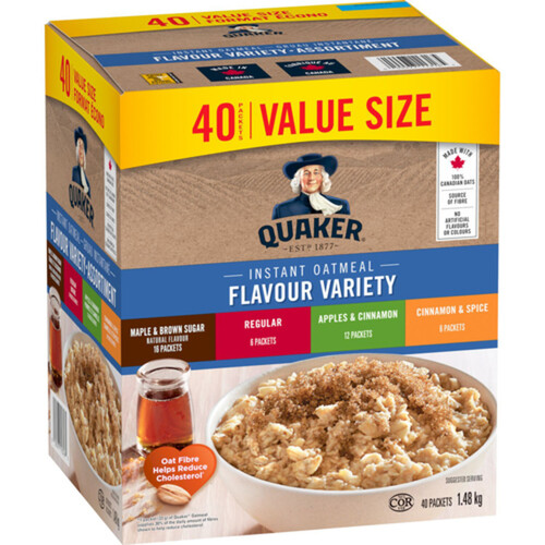 Quaker Instant Oatmeal Variety Pack 40 Count 