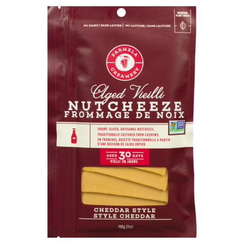 Parmela Creamery Plant Based Sliced Cheese Cheddar Style 198 g