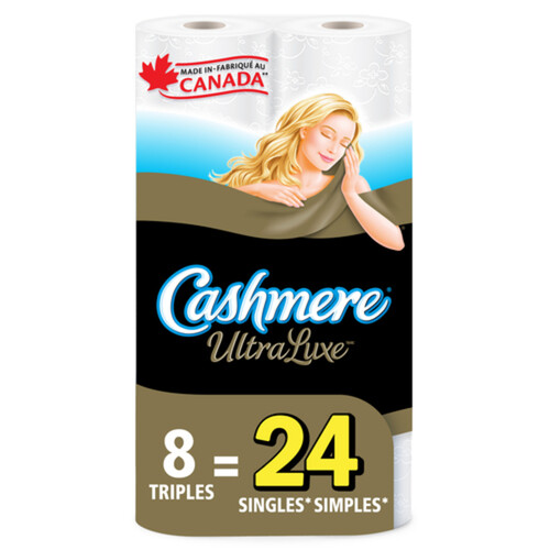 Cashmere Toilet Paper Ultraluxe 2 Ply 8 Triple Roll x 198 Sheets