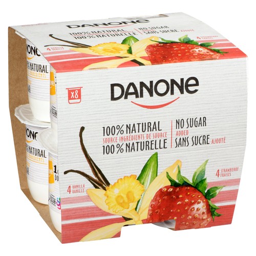 Danone Yogurt Vanilla Strawberry 8 x 100 g