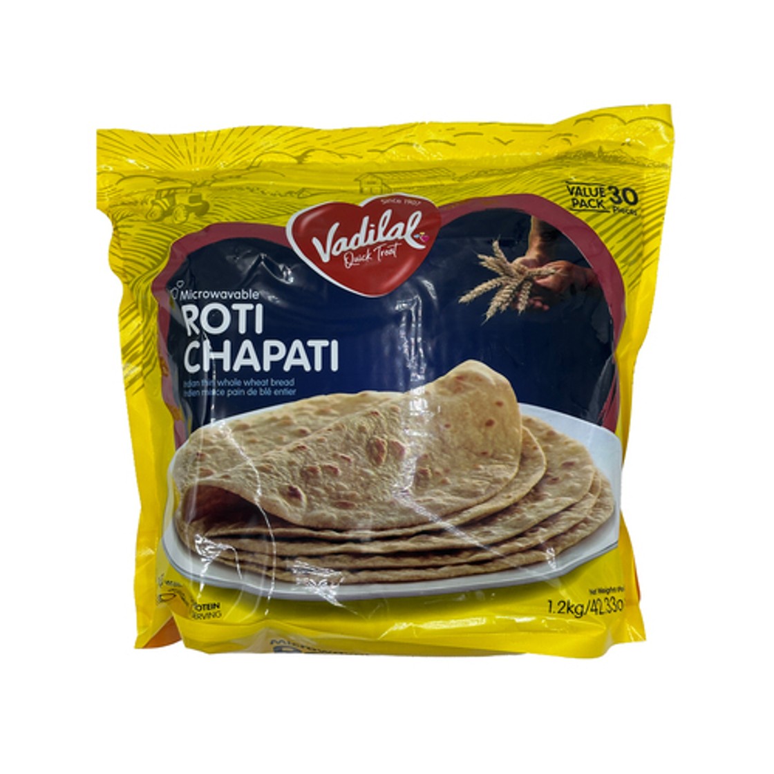 Vadilal Roti Chapati Bulk 1.2 kg (frozen) - Voilà Online Groceries & Offers