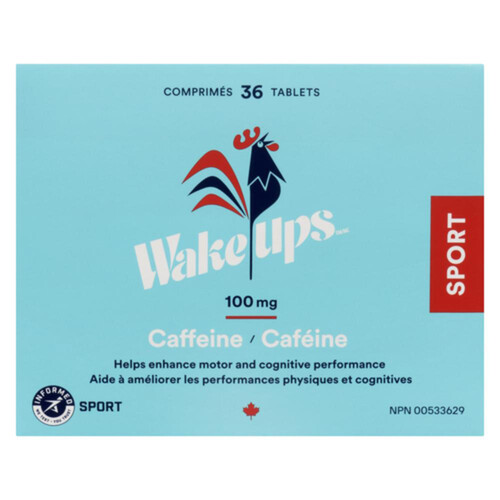 Adrem Wakeups Caffeine 100 mg Sport Tablets 36 Count