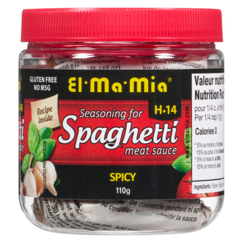 El-Ma-Mia H14 Gluten-Free Seasoning Spaghetti Meat Sauce Spicy 110 g