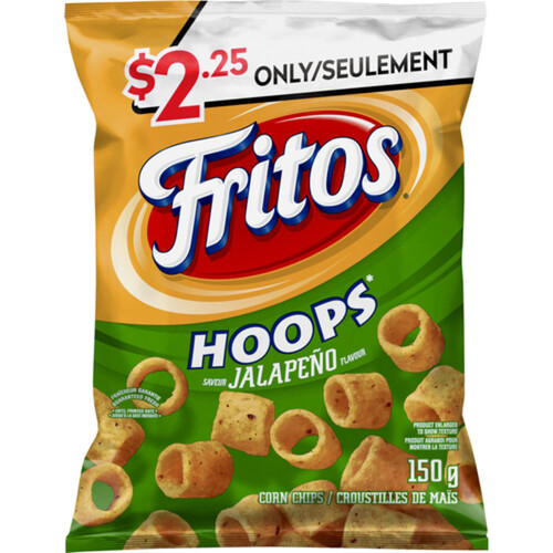 Fritos Hoops Corn Chips Jalapeño Flavour 150 g