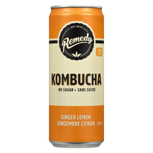 Remedy Organic Kombucha Ginger Lemon 330 ml (can)