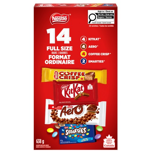 Nestlé Kitkat, Aero, Smarties & Coffee Crisp Full Size 638 g