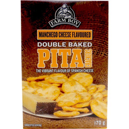 Farm Boy Pita Crackers Double Baked Manchego Cheese 170 g