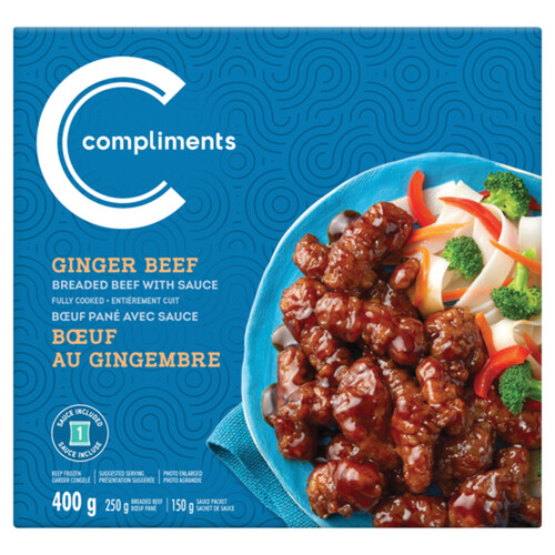 Compliments Frozen Breaded Beef Fully Cooked Ginger 400 g 