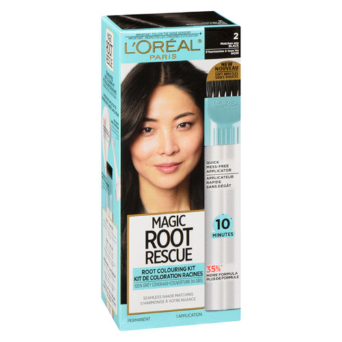 L'Oréal Hair Dye Magic Root Rescue Coloring Kit 2 Black 1 EA