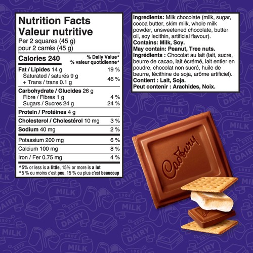 Dairy Milk Chocolate Bar S'mores 180 g